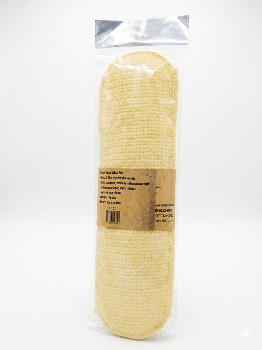 Long Loofah in its pack, back