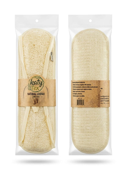 Long Loofah in its pack, front and back