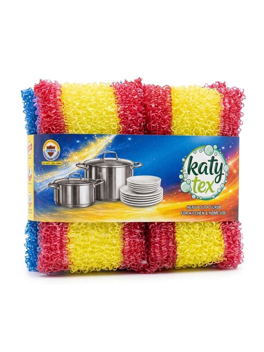 Heavy-Duty Kitchen Scrubber pack, front